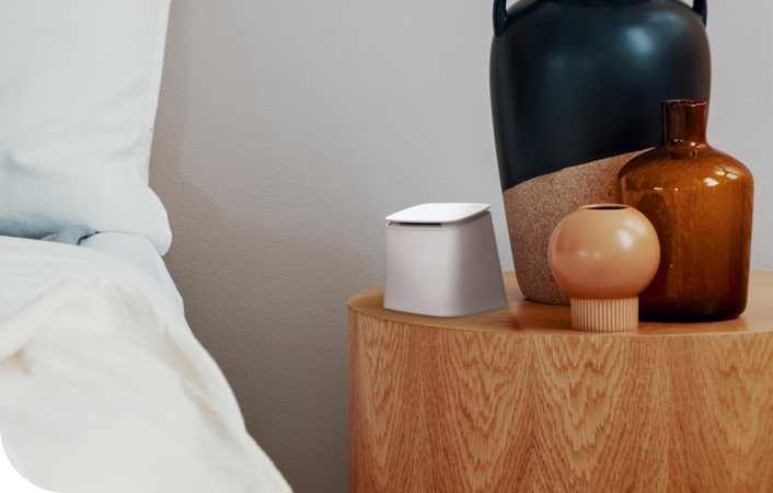 airsafe posizionato su mobile in camera da letto